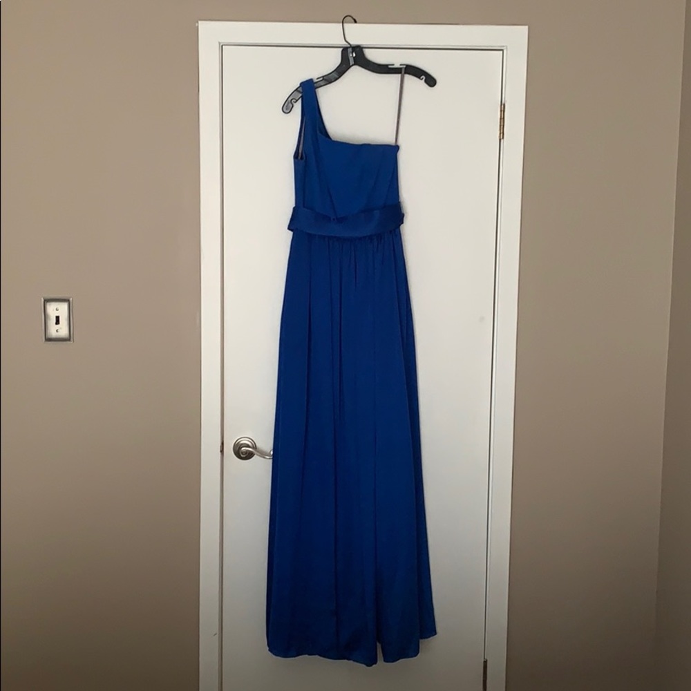 WHITE by Vera Wang Long Blue Dress Size 4